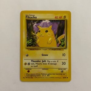 Authentic 1999 Pikachu Pokémon Trading Card